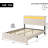 Bed Frame With LED Lights Headboard, Fast-Charging USB Port-762242377-762242376