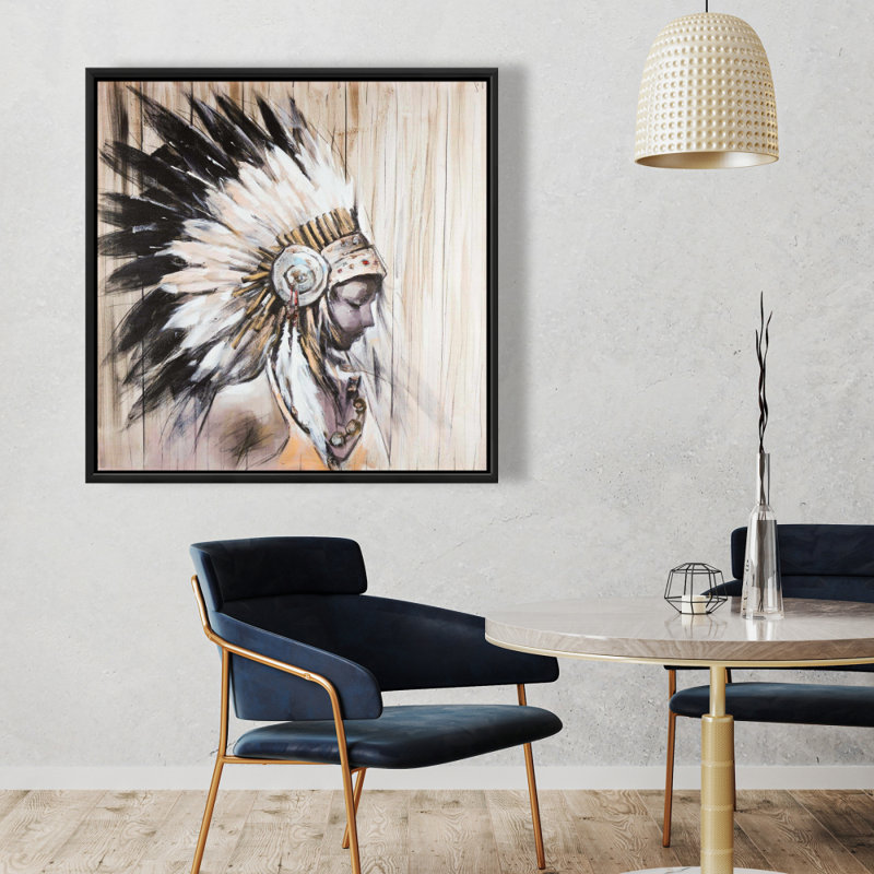 "Indien avec un chef coiffe" sur toile