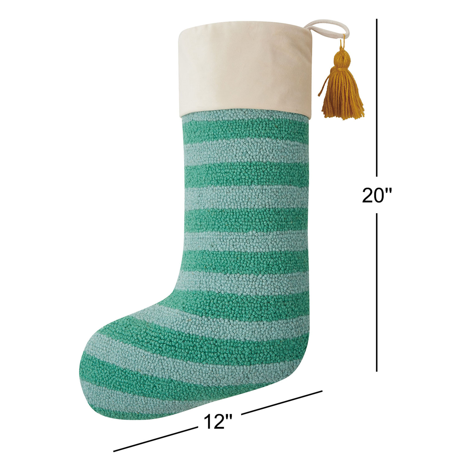 Wool Stocking, Blue/Green