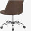 Chaise de bureau réglable brune et chromée