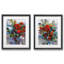 Splash of Color I - ensemble de 2 reproductions d'art sur papier encadré