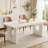 Modern Rectangular Dining Table with Pedestal Base-440215744