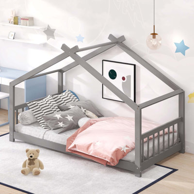 Twin Size House Bed Wood Bed