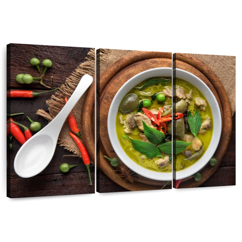 Yarlin Thai Green Curry, 32" H x 50" W