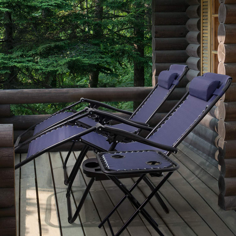 Gavyn Folding Zero Gravity Chair, Blue