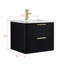 Meuble-lavabo mural simple en chêne fumé 24 po Westbury avec comptoir en pierre d'ingénierie Westbury-21185392-21185393