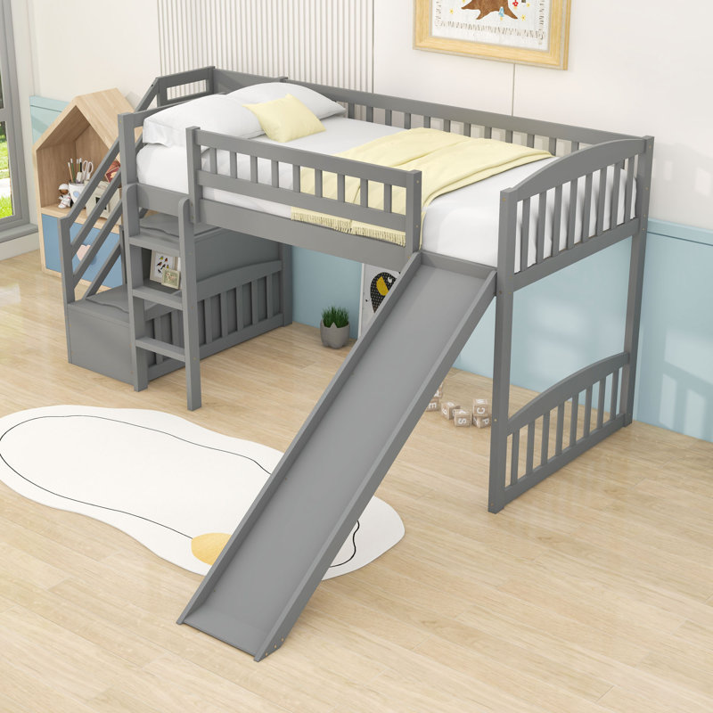 Lit mezzanine simple Farrokh par Harriet Bee, gris