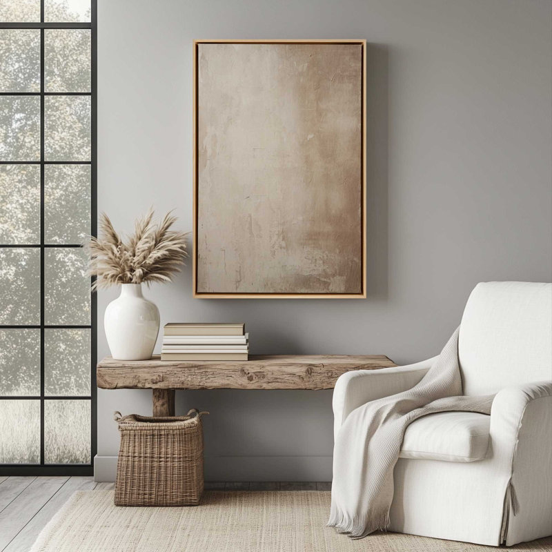 Impression sur toile Fresco's Silent Tale II, Cadre flottant en chrome poli, H 18,75 po x l 12,75 po x P 1,75 po