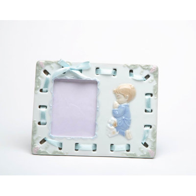 Blue Ceramic Embossed Picture Frame