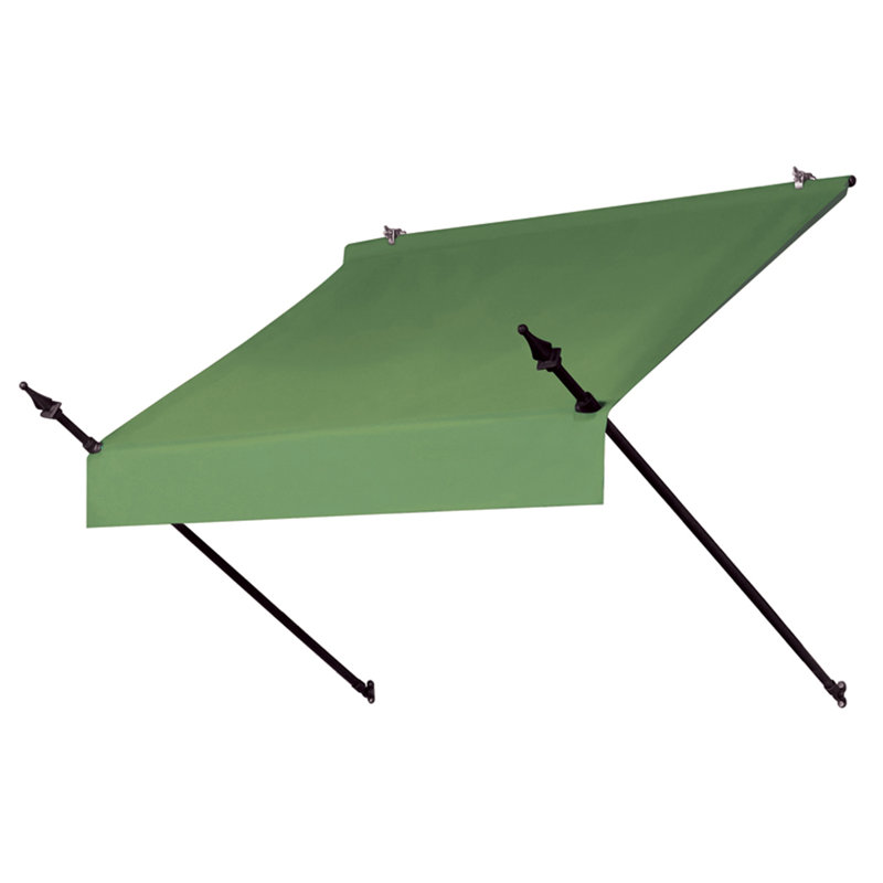 IDM Worldwide 50.5'' W x 21'' D Fabric Cover Retractable Door / Window Awning, Gingko