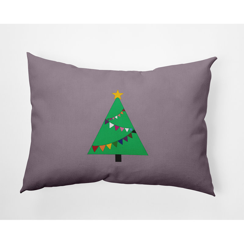 Polyester Indoor/Outdoor Throw Pillow, 14" x 20", Rectangular