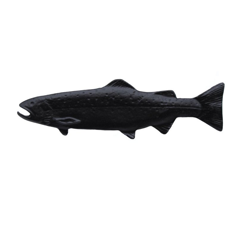 Poignée fantaisie longue 15/16 po Long Trout 2, Noir mat