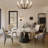  Vera Modern Dining Room Sets Pre-Assembly, Round Matte White Sintered Stone Tabletop Kitchen Dining Table Set with 6 PU Upholstered Chairs-94393675-94393674