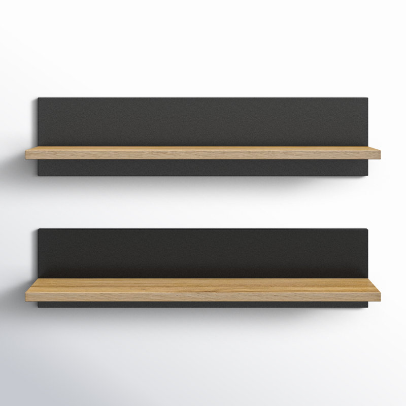 Tilden Picture Ledge Wall Shelf, Black/Chestnut