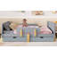 Lit plateforme double avec tiroirs de rangement, structure de lit en bois massif avec garde-corps, petite tablette et crochets, aucun sommier nécessaire-502310378-502310388