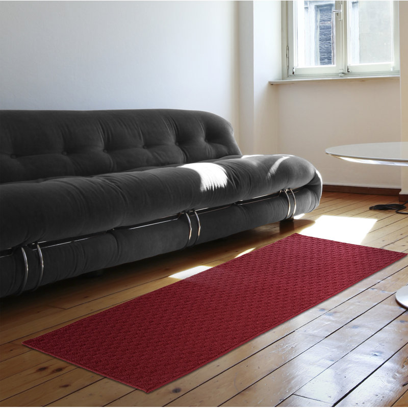 Tapis rouge touffeté Lomax, Tapis de couloir 3 pi x 8 pi