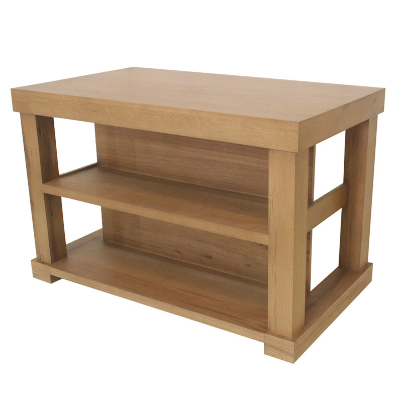 Îlot de cuisine en bois massif de manguier avec placage, 140 cm (L) x 90 cm (H) x 80 cm (P)