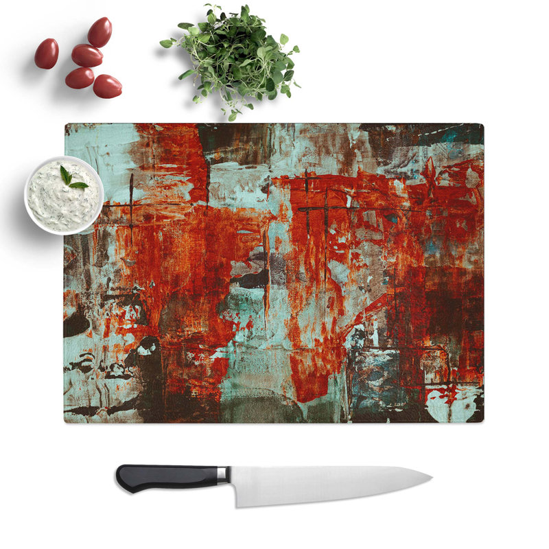 Tempered Glass Art Painting Vol.234 Chopping Board, 28.5 cm W x 20 cm L