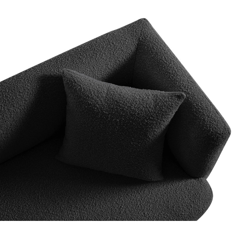 Marcel Boucle Sofa, Black Boucle Fabric
