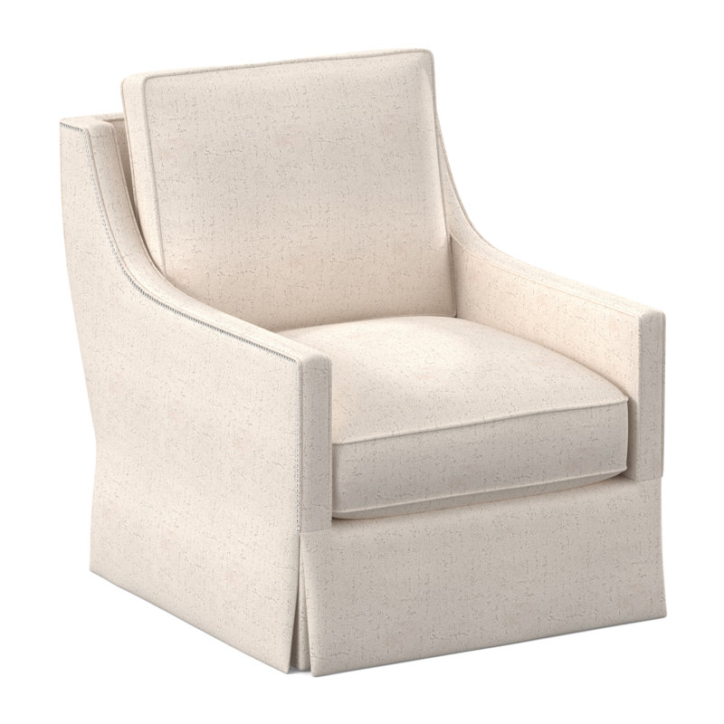 Sonoma Sunbrella® Boucle Swivel Slipcovered Armchair, Venice Ivory 100% Polyester