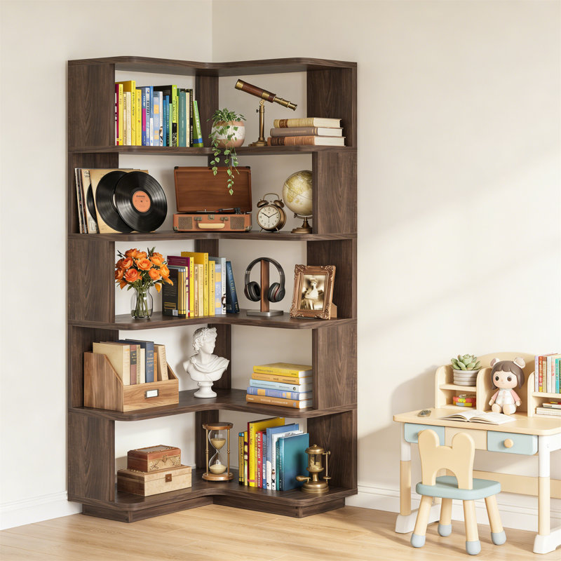 162cm H x 60cm W Standard Bookcase, Brown