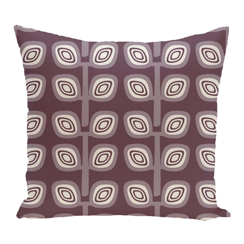  Housse et insert de coussin carré extérieur Leaf Tree, Mauve