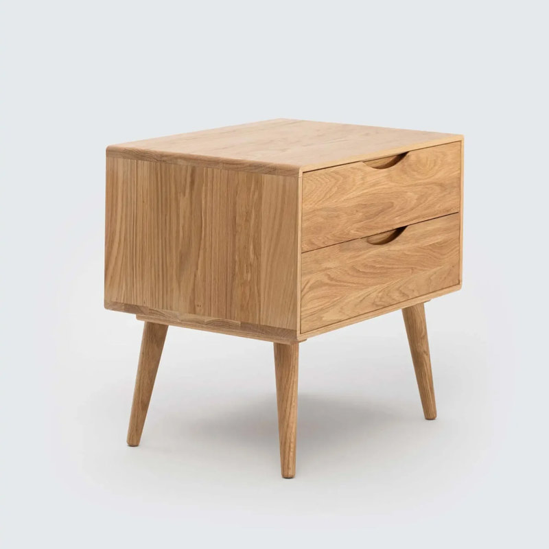 Asael Solid Wood Bedside Table