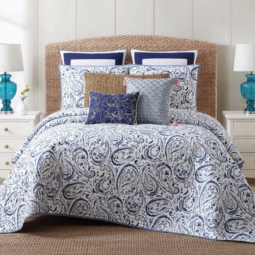 Bungalow Rose Osbaldo Coastal Cotton Paisley Quilt Set & Reviews | Wayfair