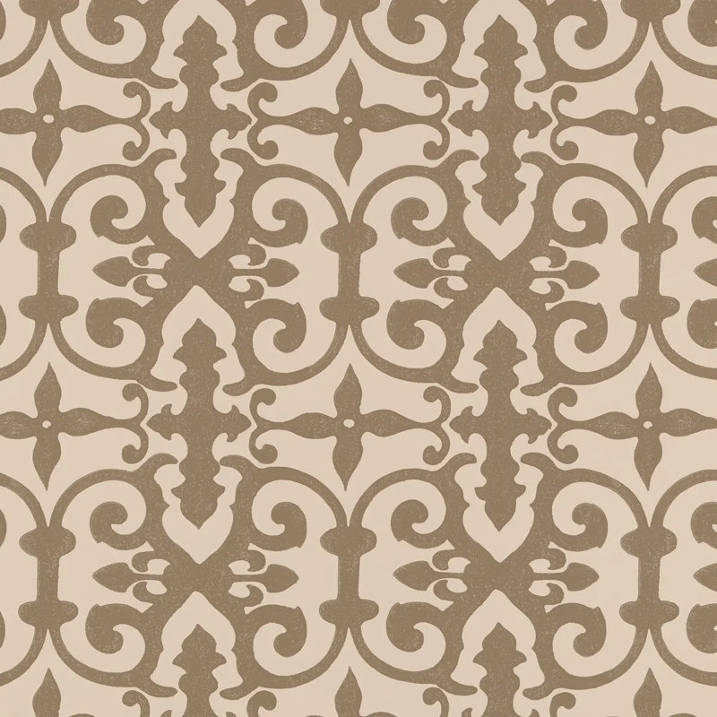 Schumacher x Veere Grenney Ferne Park Wallpaper, Berber Brown, 36' L x 53" W