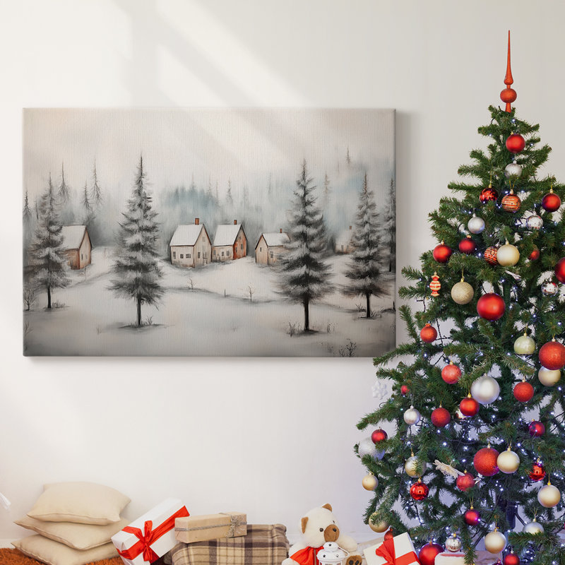 Art des Fêtes de Noël - Toile tendue avec châssis - Série 3-CLV III, H 32 po x l 48 po