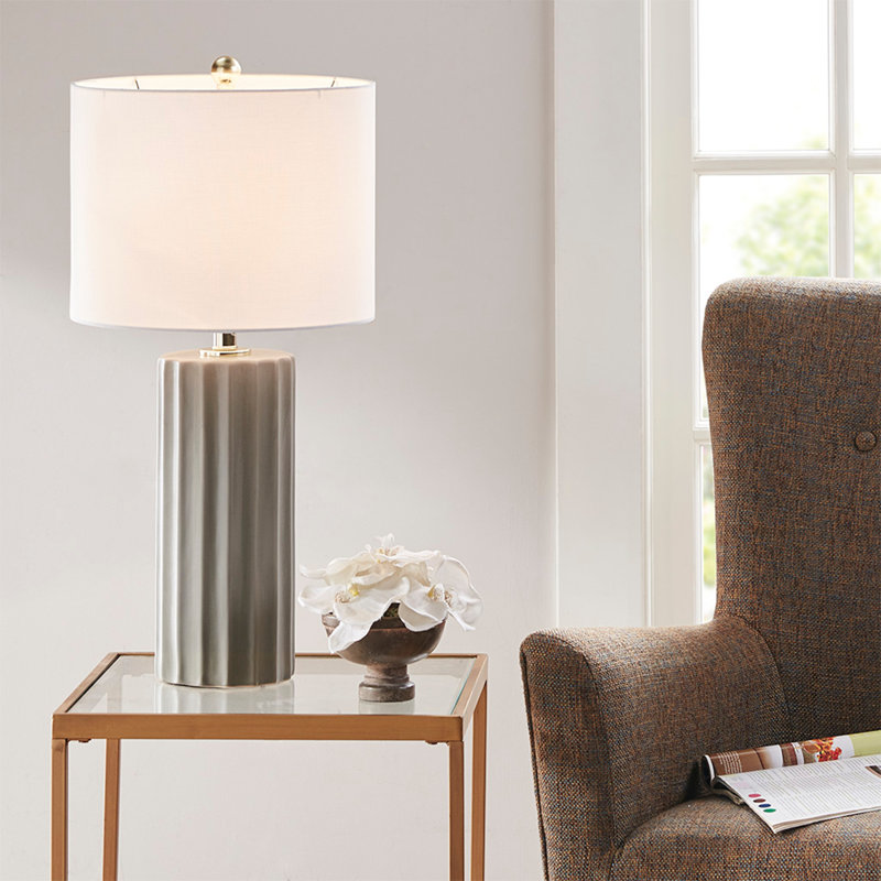 Ribbed Texture Ceramic Table Lamp