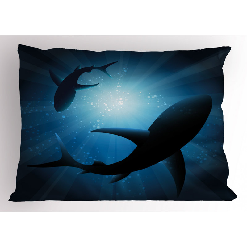 Shark Polyester Sham Set, King