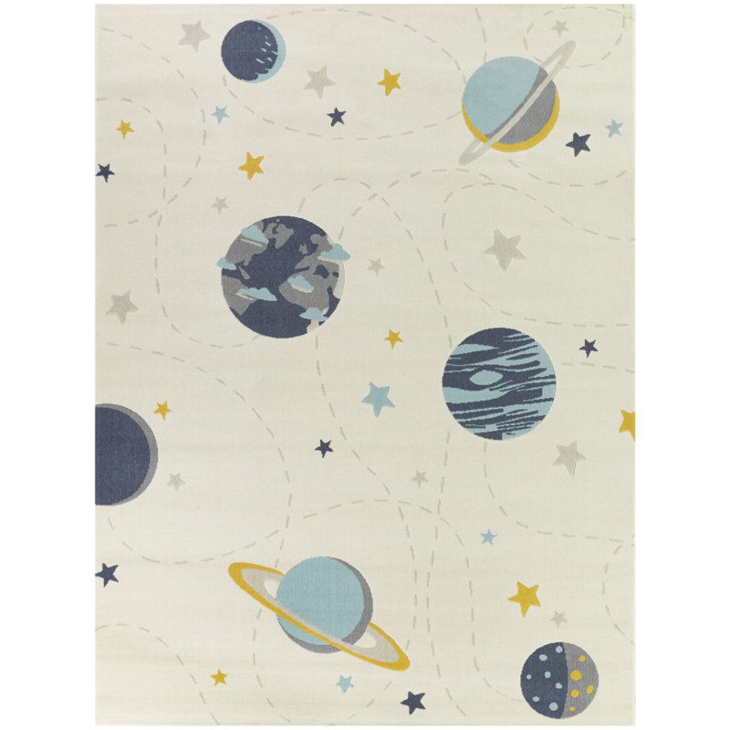 Betha Area Rug, Rectangle 5'3" x 7', Cream