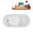 59" Streamline Soaking Glossy White Freestanding Tub and Tray With Internal Drain-101413092