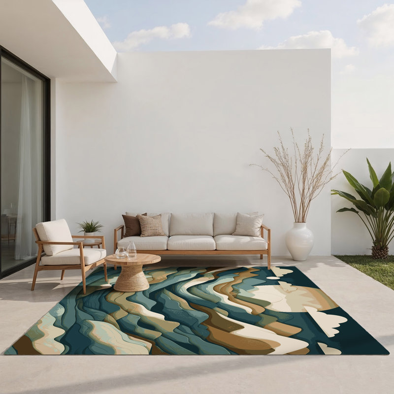 Horizon Tapestry Indoor And Outdoor Area Rug, Rectangle 1'6" x 2'6"