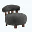 Chaise d'appoint rembourrée avec pieds en bois Zavier Boucle-2137298178