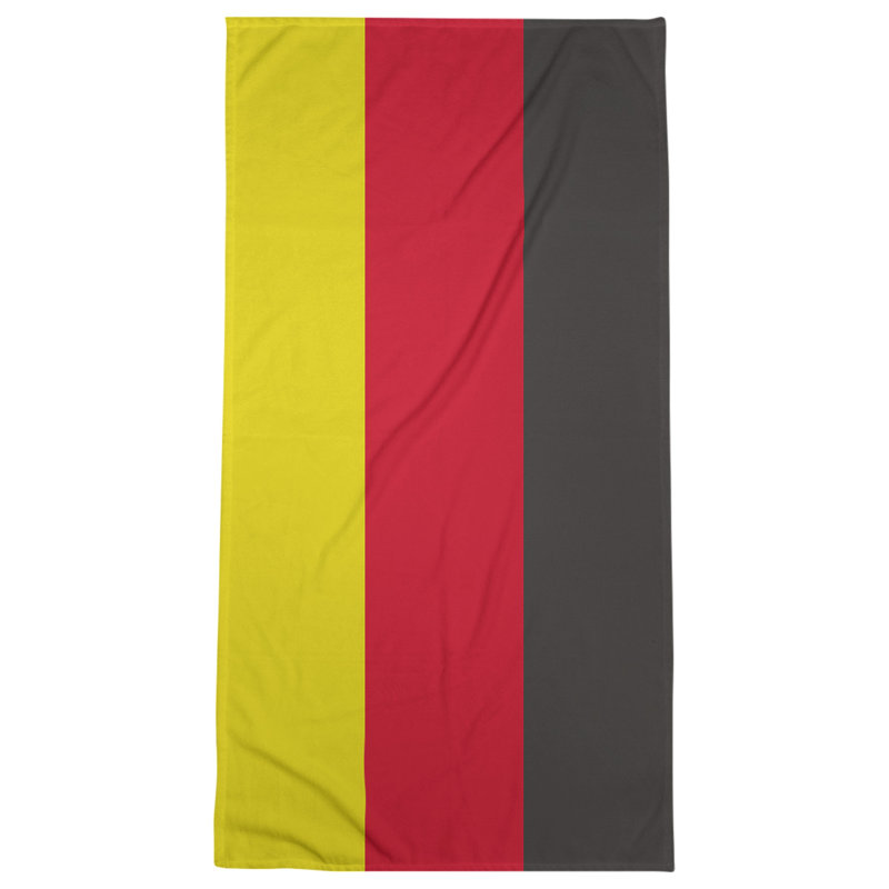Lightweight Beach Towel, Yellow/Red/Black, Microfiber