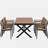 Experience Outdoor Dining Freedom with a Flexible Set Including Six Chairs and a Table that Extends from 62.9 to 82.6 Inches for Personalized Arrangements-1184312984