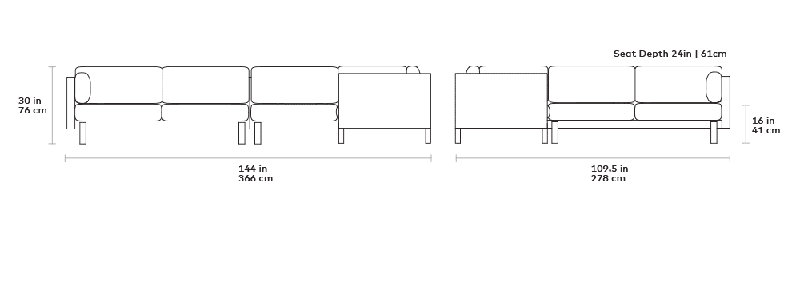 Silverlake XL Sectional, Andorra Pewter Performance Basketweave, Right Hand Facing