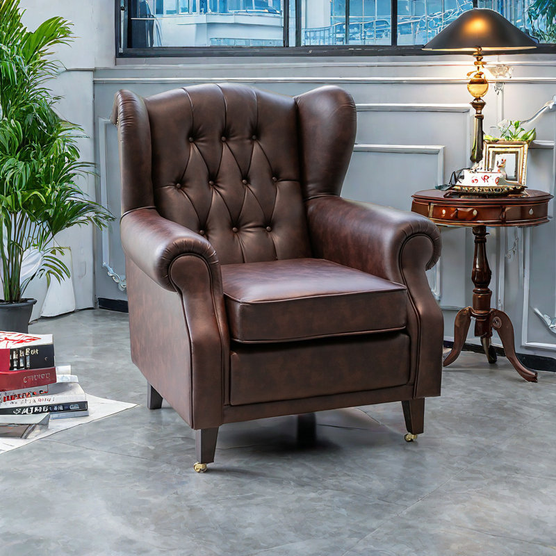 Deshawna Recliner, Deep Coffee Leather Match