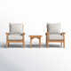 Summerton 3 Piece Teak Seating Group with Cushions