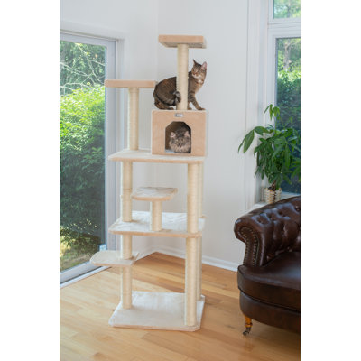 Arbre à chat en bois véritable 74 po Pascoe