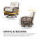 Tucci Premium All-Weather Wicker 4 - Person Patio Conversation Sets with Cushions