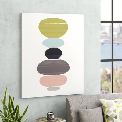 «Abstract Perfect Balance Circle Shapes» par Oliver Gal, impression sur toile tendue