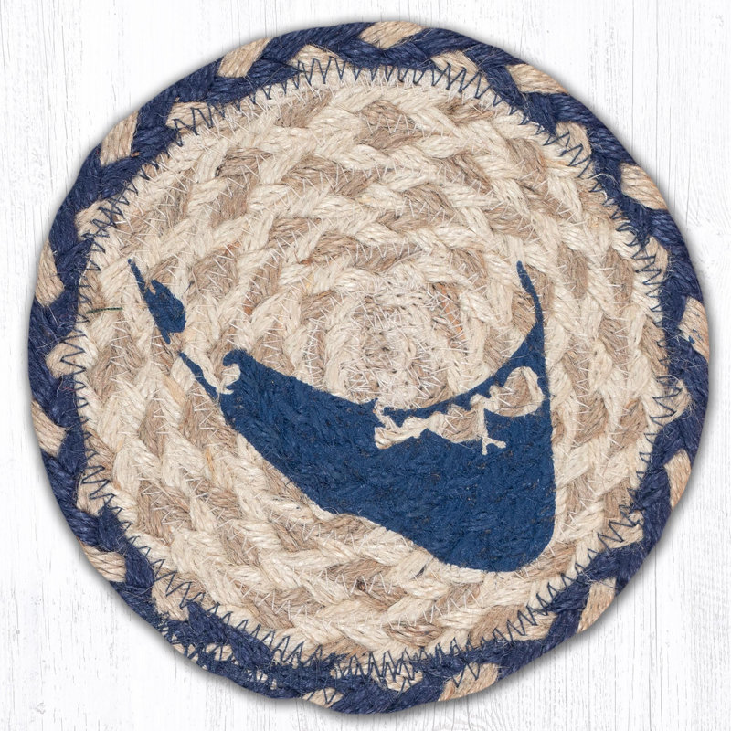 Grand sous-verre rond EarthRugs LC-444 Nantucket 7 po x 7 po