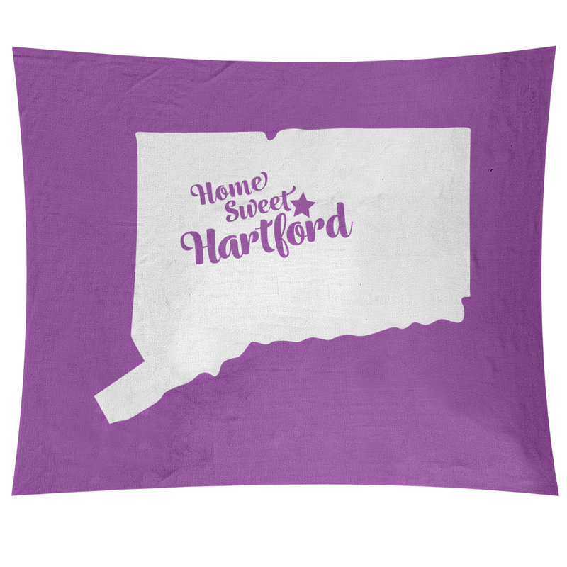 Tapisserie murale connecticut hartford, H 27,5 po x l 37,5 po, Violet