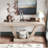 Vintage Distressed Wood Entryway Bench with 2-Tier Storage-652152665