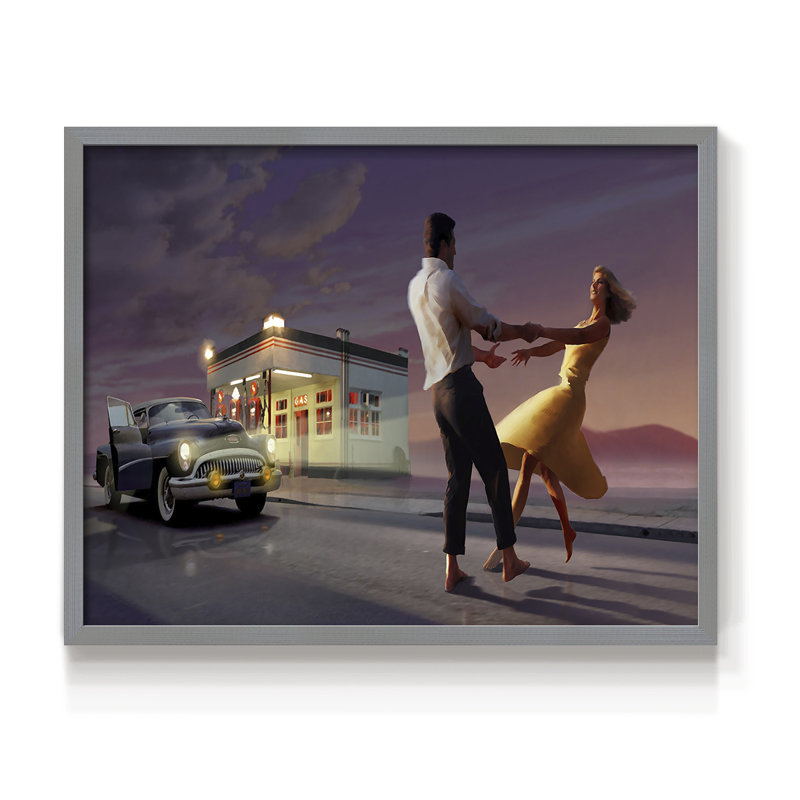 Night Dance -Framed Print - Restickable, H 11 po x l 14 po, Gris