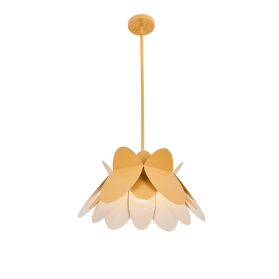 Luminaire suspendu blanc et jaune Flor 1 LT Kalco