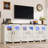 95.3” LED Farmhouse TV Stand For Tvs Up To 85" With Power Outlets And Adjustable Shelves-163533590-148976056